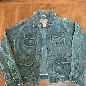 Aeropostale Women’s Green corduroy Jacket med